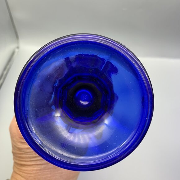 Vintage Anchor Hocking set of 4 Cobalt Blue Parfait/Milkshake Glasses - Picture 7 of 8